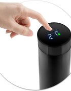 Berdsen Termos cu vid Black 420 ml cu afisaj LCD a temperaturii Tehnologie TermoLite Interior din otel inoxidabil Baza antiderapanta Capac rezistent la scurgeri Aspect modern Pastrare cald 12 ore si rece 24 ore