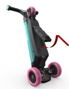 BERG TOYS Trotineta pliabila cu lumini si magnet Berg Nexo albastra ghidon reglabil greutate admisa 50 kg