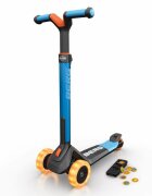 BERG TOYS Trotineta pliabila cu lumini si magnet Berg Nexo albastra ghidon reglabil greutate admisa 50 kg
