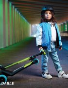BERG TOYS Trotineta pliabila cu lumini si magnet Berg Nexo lime ghidon reglabil greutate admisa 50 kg