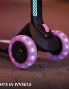 BERG TOYS Trotineta pliabila cu lumini si magnet Berg Nexo lime ghidon reglabil greutate admisa 50 kg