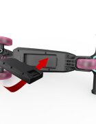 BERG TOYS Trotineta pliabila cu lumini si magnet Berg Nexo lime ghidon reglabil greutate admisa 50 kg