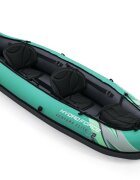 BESTWAY Caiac gonflabil din vinil pentru 2 persoane dimensiune 330 x 86 cm sustine pana la 200 kg include vasle pompa manuala o geanta de depozitare detasabila doua spatare reglabile si manere de transport