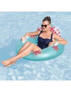 BESTWAY Colac gonflabil cu spatar Coral Bliss 113 x 107 cmgreutate admisa maxim 100 kg