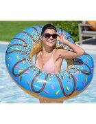 BESTWAY Colac gonflabil Donut Albastru diametru 107 cm pentru copii peste 12 ani Material PVC durabil rezistent la soare si apa sarata Kit de reparatie inclus