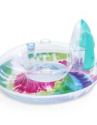 BESTWAY Colac gonflabil Rainbow Splash cu Manere Suport pahar Tetiera Diametru 117 cm Sarcina maxima 90kg