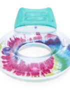 BESTWAY Colac gonflabil Rainbow Splash cu Manere Suport pahar Tetiera Diametru 117 cm Sarcina maxima 90kg
