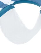 BESTWAY Fotoliu gonflabil pentru inot Comfort Plush AlbastruAlb cu sezut din plasa cu uscare rapida Material PVC rezistent cu suprafata din catifea Greutate admisa 100kg