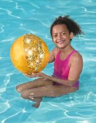 BESTWAY Minge gonflabila pentru plaja 41 cm cu sclipici Glitter Galben