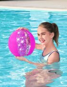 BESTWAY Minge gonflabila pentru plaja 41 cm cu sclipici Glitter Roz