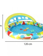 BESTWAY Piscina gonflabila cu cu sortator si parasolar Multicolor