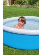 BESTWAY Piscina gonflabila Fast Set Pool Albastru Dimensiune 152x38 cm Material PVC rezistent Capacitate 477 litri Patch reparatie inclus