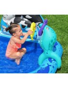 BESTWAY Piscina gonflabila pentru copii Polar Pals 134x131x73 cm cu jucarii gonflabile incluse Material PVC rezistent Capacitate 84 litri Patch reparatie inclus