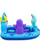 BESTWAY Piscina gonflabila pentru copii Polar Pals 134x131x73 cm cu jucarii gonflabile incluse Material PVC rezistent Capacitate 84 litri Patch reparatie inclus