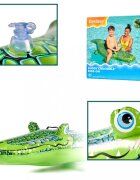 BESTWAY Saltea gonflabila 150 cm model Green Crocodile