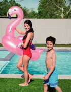 BESTWAY Saltea gonflabila cu manere 127 cm Flamingo Roz