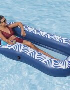 BESTWAY Saltea gonflabila cu spatar si parasolar detasabil 198 x 112 cm Blue