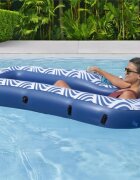BESTWAY Saltea gonflabila cu spatar si parasolar detasabil 198 x 112 cm Blue