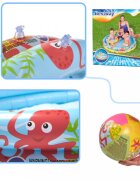 BESTWAY Set 3 piese Piscina gonflabila colac si minge Multicolor 122 cm Marine Life