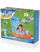 BESTWAY Tobogan cu apa pentru 1 persoana H2O GO Tsunami Splash Ramp Albastru Lungime 488 cm Conectare la furtun Aspersoare incorporate Punct start si finish gonflabile Patch de reparare inclus