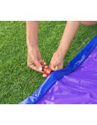 BESTWAY Tobogan cu apa pentru 2 persoane H2O GoLungime 488 cm 2 Piste Conectare la furtun Aspersoare incorporate Punct finish gonflabil Patch de reparare inclus
