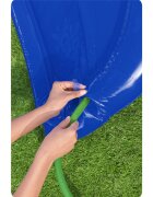 BESTWAY Tobogan cu apa pentru 2 persoane H2O GoLungime 488 cm 2 Piste Conectare la furtun Aspersoare incorporate Punct finish gonflabil Patch de reparare inclus