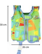 BESTWAY Vesta de inot pentru copii Green Marime ML pentru 1-3 ani Umplutura din spuma Protectie UV UPF 50+ Inchidere cu fermoar Centuri reglabile Flotabilitate testata maxim 30 kg