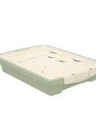 Betzold Capac alb din material bio pentru cutie de depozitare stivuibila