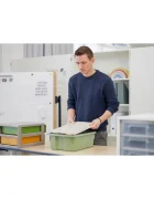 Betzold Capac alb din material bio pentru cutie de depozitare stivuibila