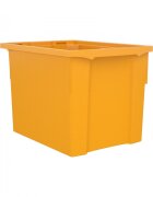 Betzold Cutie de depozitare stivuibila pentru scoala si gradinita marimea XL galben