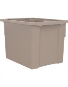 Betzold Cutie de depozitare stivuibila pentru scoala si gradinita marimea XL gri matasos