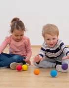 Betzold Set 6 mingi din cauciuc multicolore pentru copii diametru 6 cm