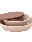 BIBS Farfurie si bol pentru diversificare si hranire blush