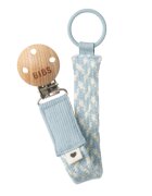 BIBS Lantisor clip pentru suzeta Baby Blue-Ivory