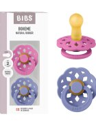 BIBS Set 2 suzete Boheme Latex tetina rotunda 6 luni + BubblegumPeri