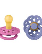 BIBS Set 2 suzete Boheme Latex tetina rotunda 6 luni + BubblegumPeri