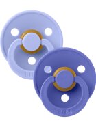 BIBS Set 2 suzete Colour Latex tetina rotunda 6 luni + HushGrape