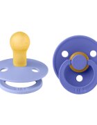BIBS Set 2 suzete Colour Latex tetina rotunda 6 luni + HushGrape