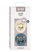 BIBS Set 2 suzete Colour Latex tetina rotunda 6 luni + IvoryPetrol