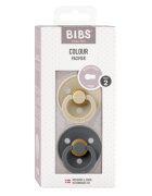 BIBS Set 2 suzete Colour Latex tetina rotunda 6 luni + VanillaIron