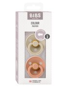 BIBS Set 2 suzete Colour Latex tetina rotunda 6 luni + VanillaPeach