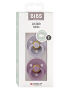 BIBS Set 2 suzete Colour Latex tetina simetrica 0 luni + Fossil GreyMauve