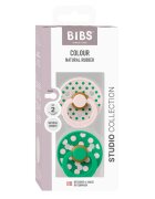 BIBS Set 2 suzete Colour Studio Collection Polka Dots tetina rotunda 6 luni+ PetalCactus