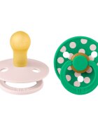 BIBS Set 2 suzete Colour Studio Collection Polka Dots tetina rotunda 6 luni+ PetalCactus
