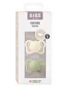 BIBS Set 2 suzete Couture Latex tetina anatomica 0 luni +IvorySage
