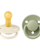 BIBS Set 2 suzete de lux Latex tetina rotunda 6 luni + IvorySage