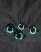 BIBS Set 2 suzete fosforescente Colour Glow Latex tetina rotunda 18 luni + BlushVanilla