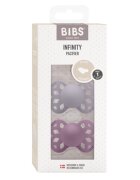 BIBS Set 2 suzete Infinity Silicon tetina anatomica 0 luni + Fossil GreyMauve