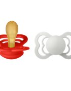 BIBS Set 2 suzete Supreme Latex tetina simetrica 6 luni + Candy AppleHaze