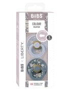 BIBS Set 2 suzete x Liberty Colour Capel Latex tetina rotunda 6 luni+ Dusty BluePetrol